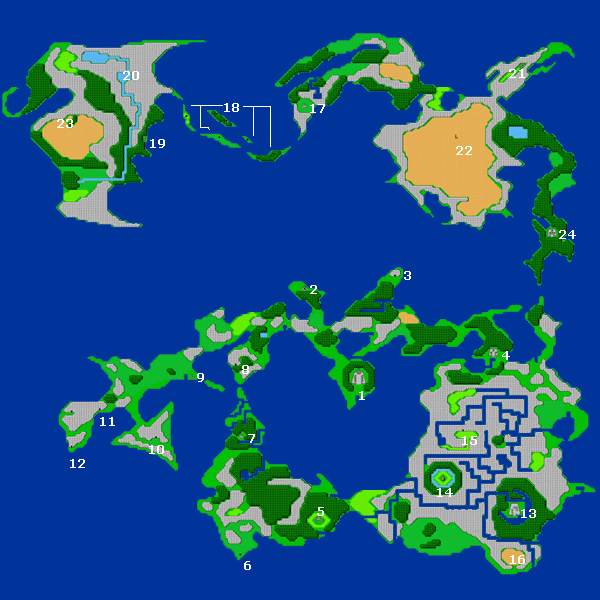 Final Fantasy World Maps