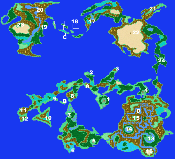 Final Fantasy 2 World Map