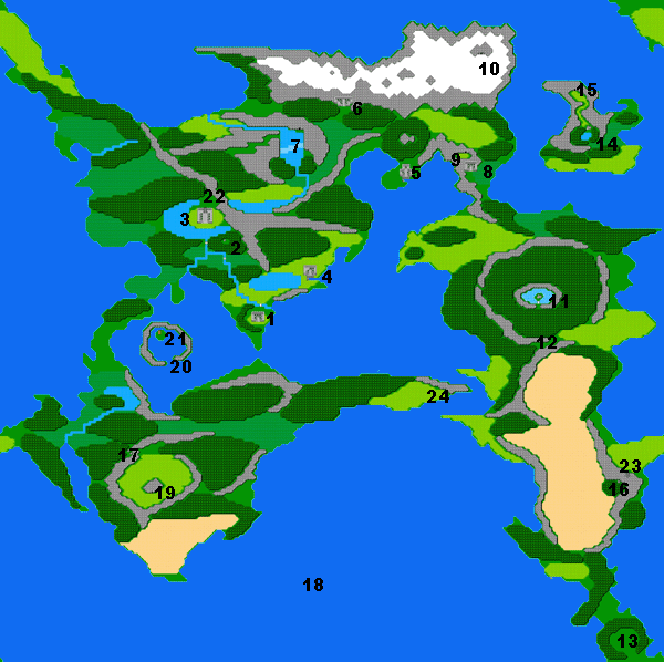 Final Fantasy 1 World Map