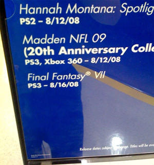 Final Fantasy VII PS3 Promo